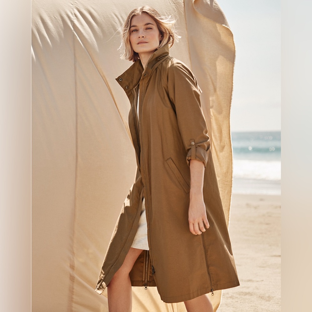 Garnet Hill Longline Modern Trench